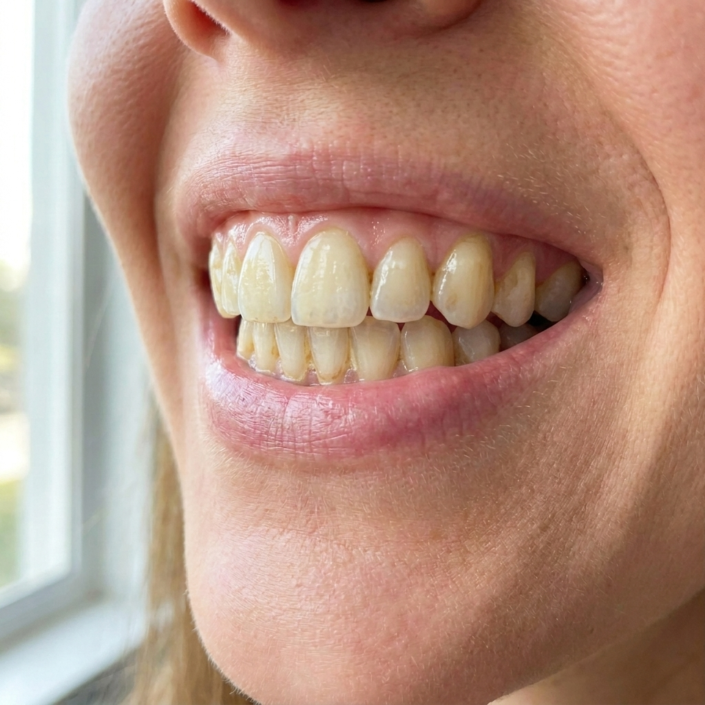 Před dentální hygienou — zubní kámen a pigmentace